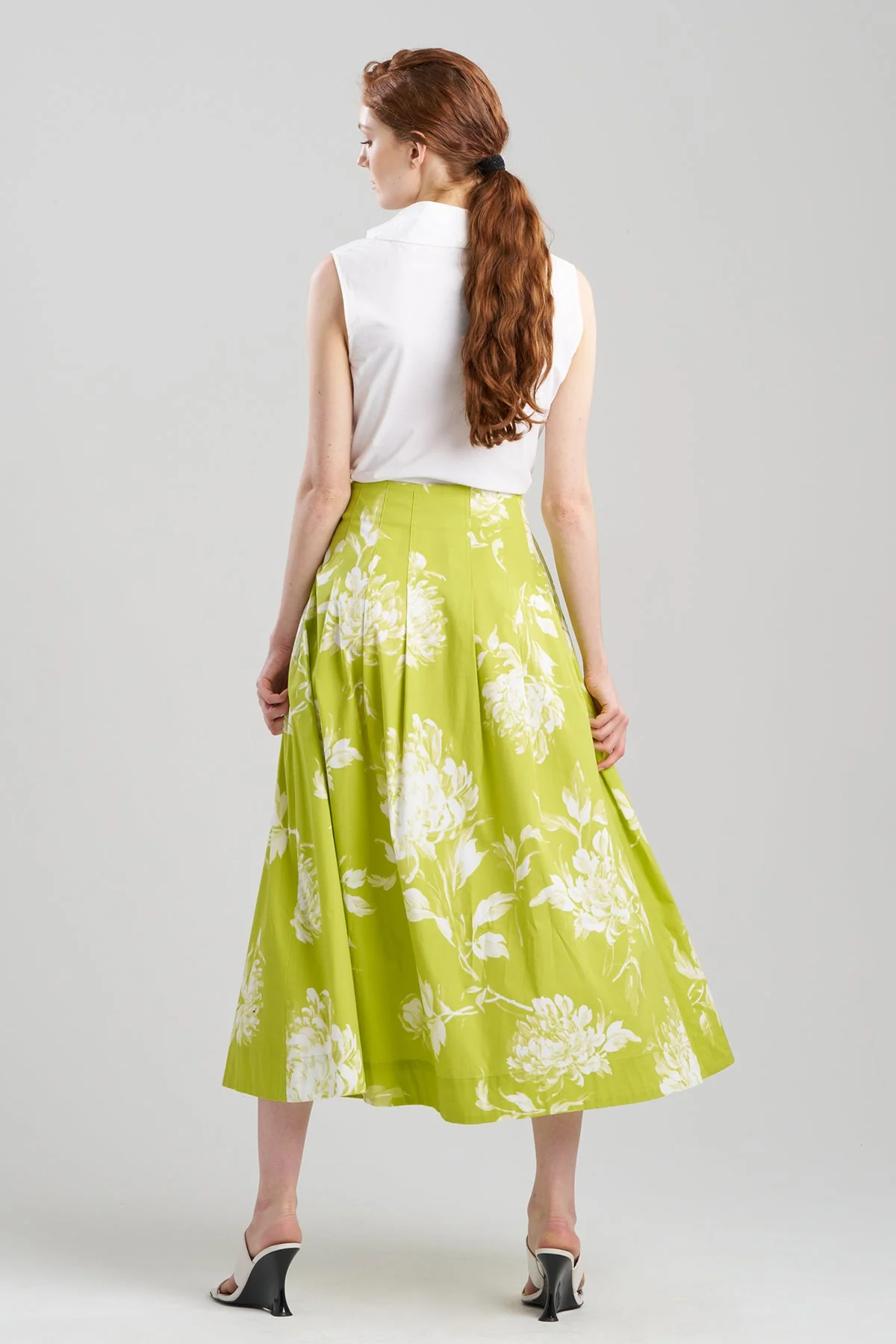 Miyako Printed Cotton Poplin Maxi Skirt - Image 3