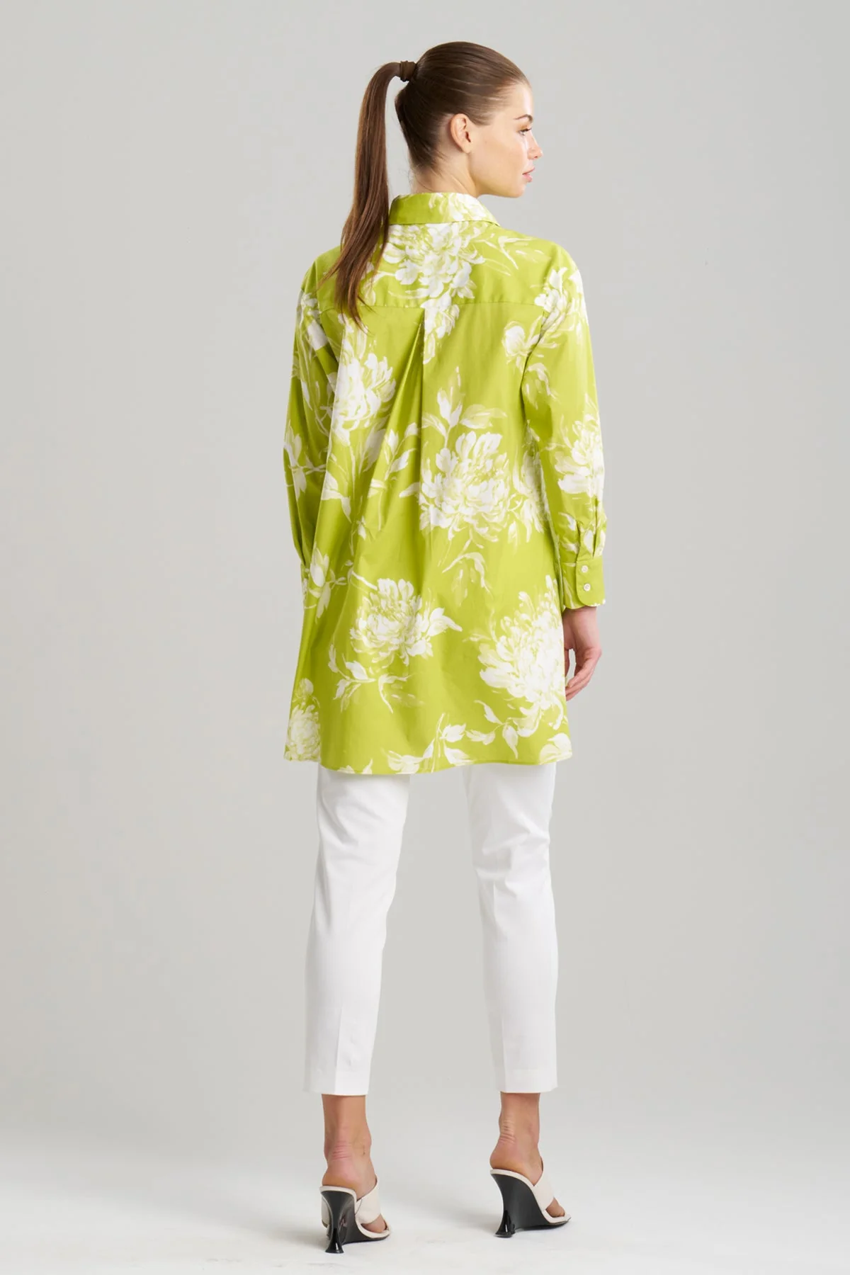 Miyako Printed Cotton Poplin Oversized Shirt - Image 2
