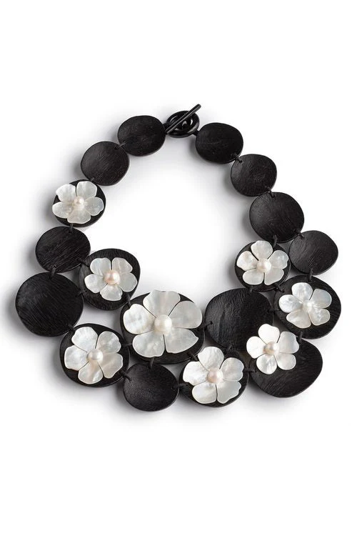 Mother Of Pearl Cluster Necklace