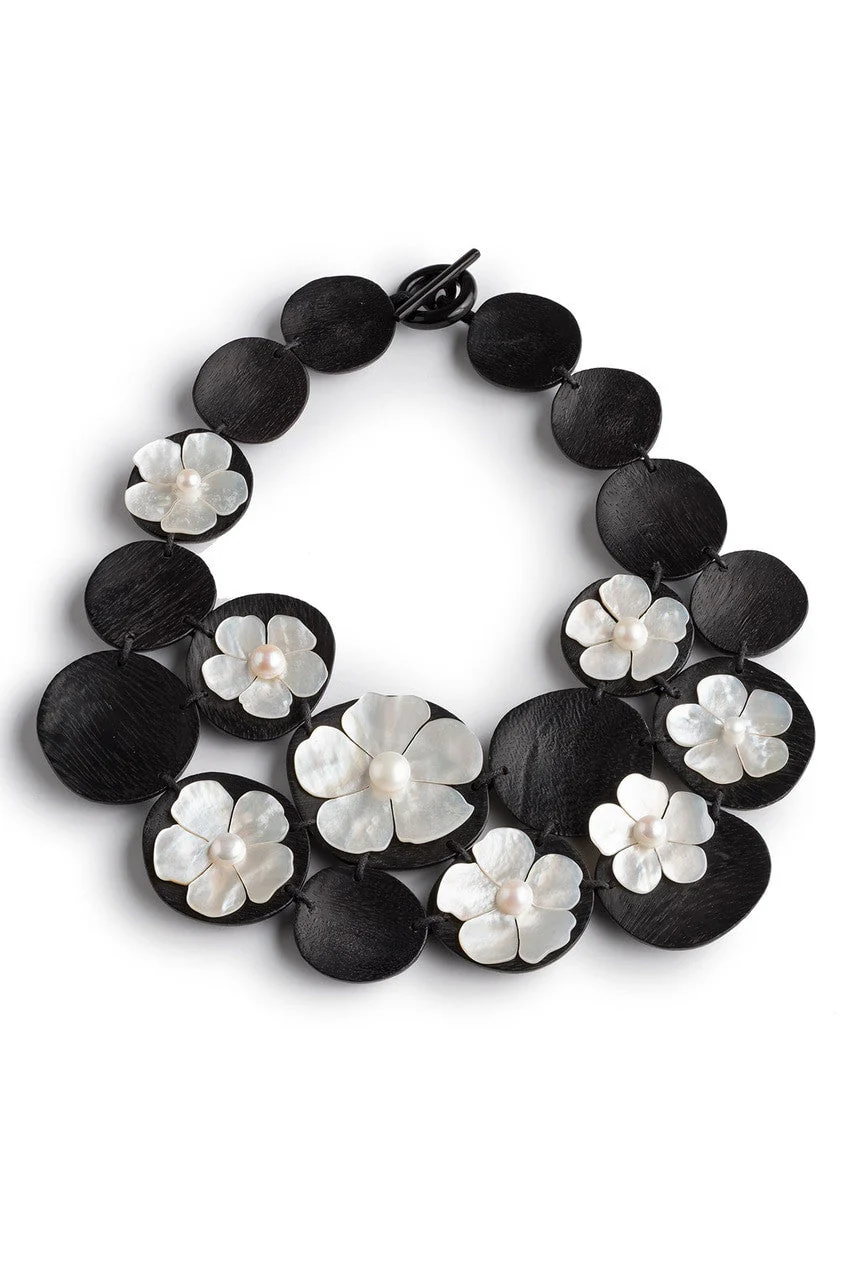 Mother Of Pearl Cluster Necklace - Image 2