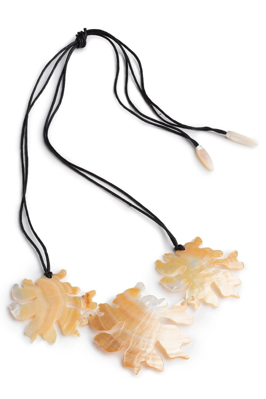 Mother Of Pearl Coral Triple Necklace - Image 2
