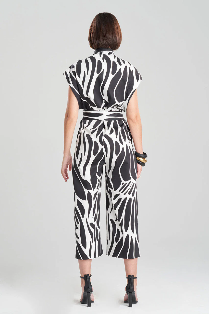 Nagashi Cotton Chino Belted Mandarin Jumpsuit - Image 2