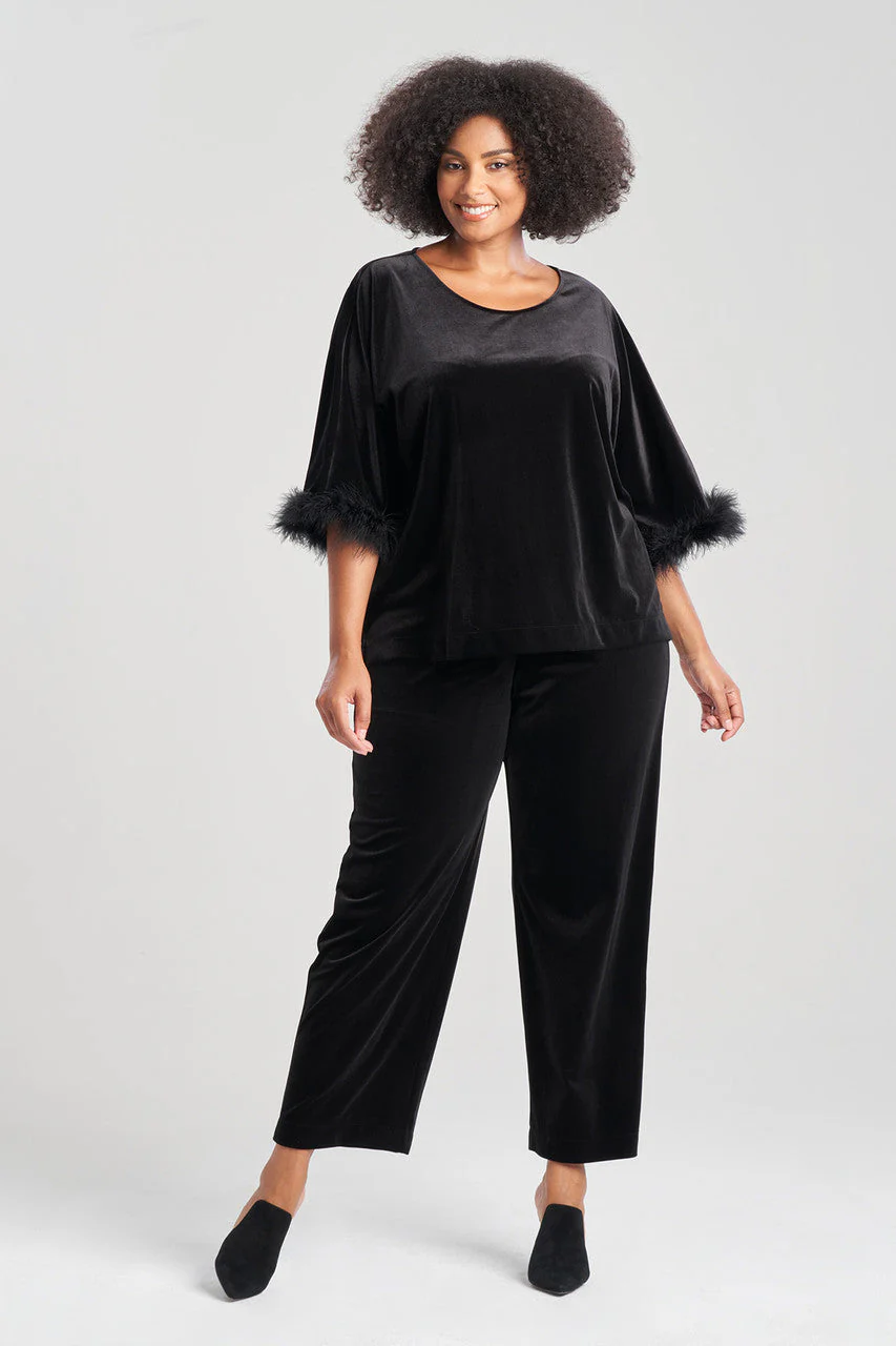 Natalie Feather Trim Pullover PJ - Image 5