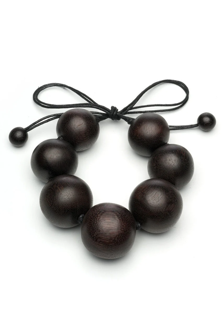 Natori Acacia Wood Round Necklace