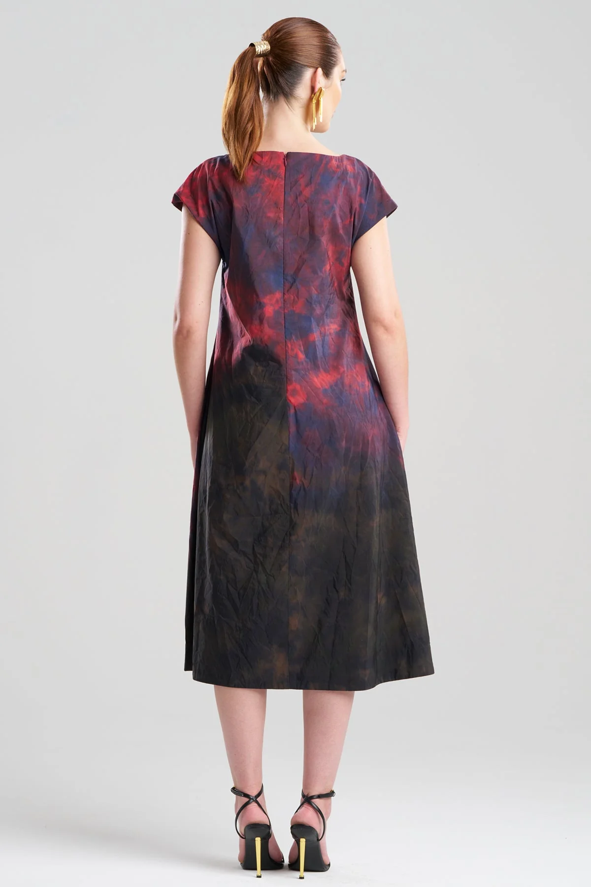 Niji Tie Dye Taffeta Trapeze Dress - Image 3