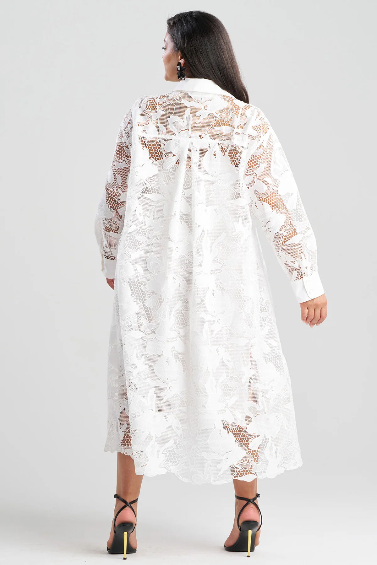 Nishi Lace Oversized Shirtdress - Image 5