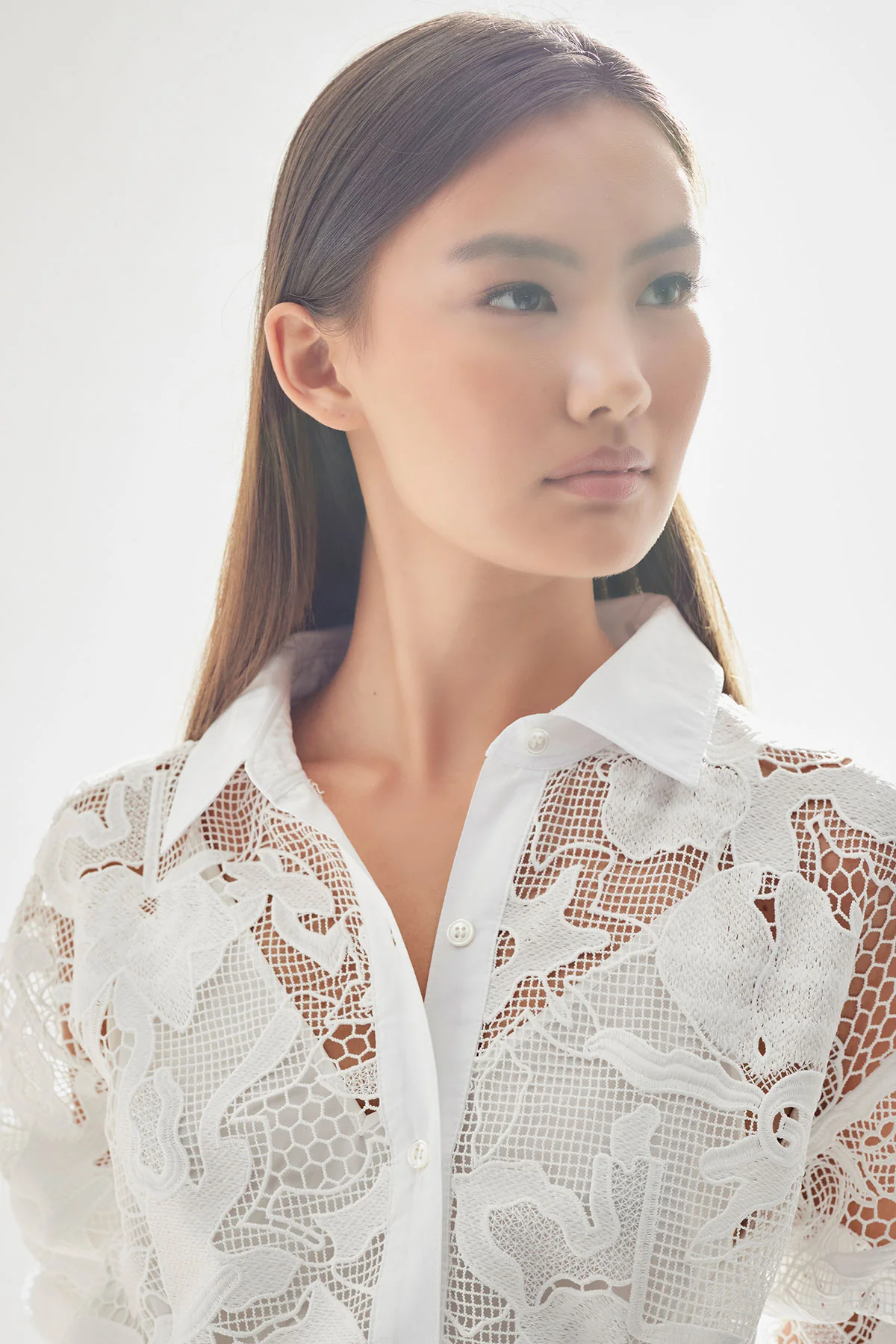 Nishi Lace Oversized Shirtdress - Image 7