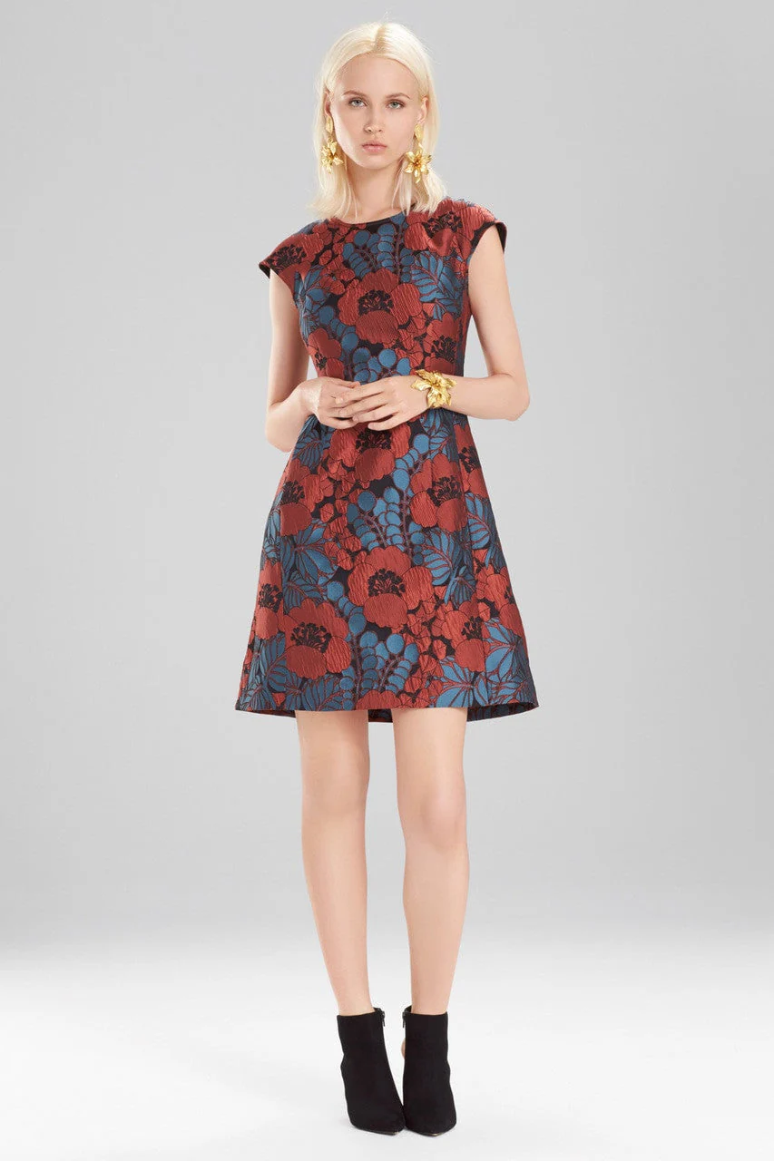 Novelty Jacquard Cap Sleeve Dress - Image 2