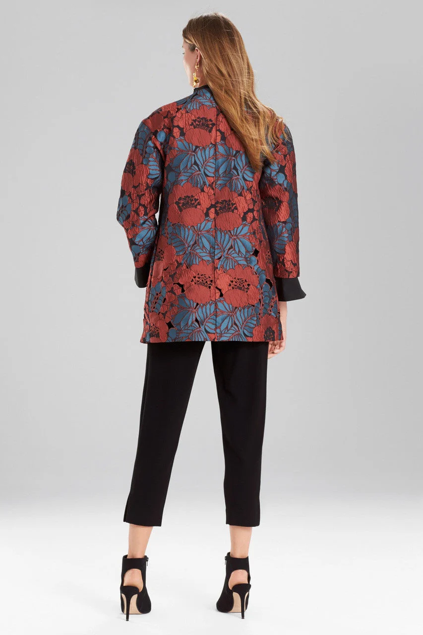 Novelty Jacquard Seamed Topper With Cutwork Embroidery - Image 3