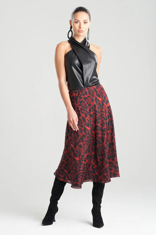 Ocelot Obi Silk Bias Skirt - Image 6
