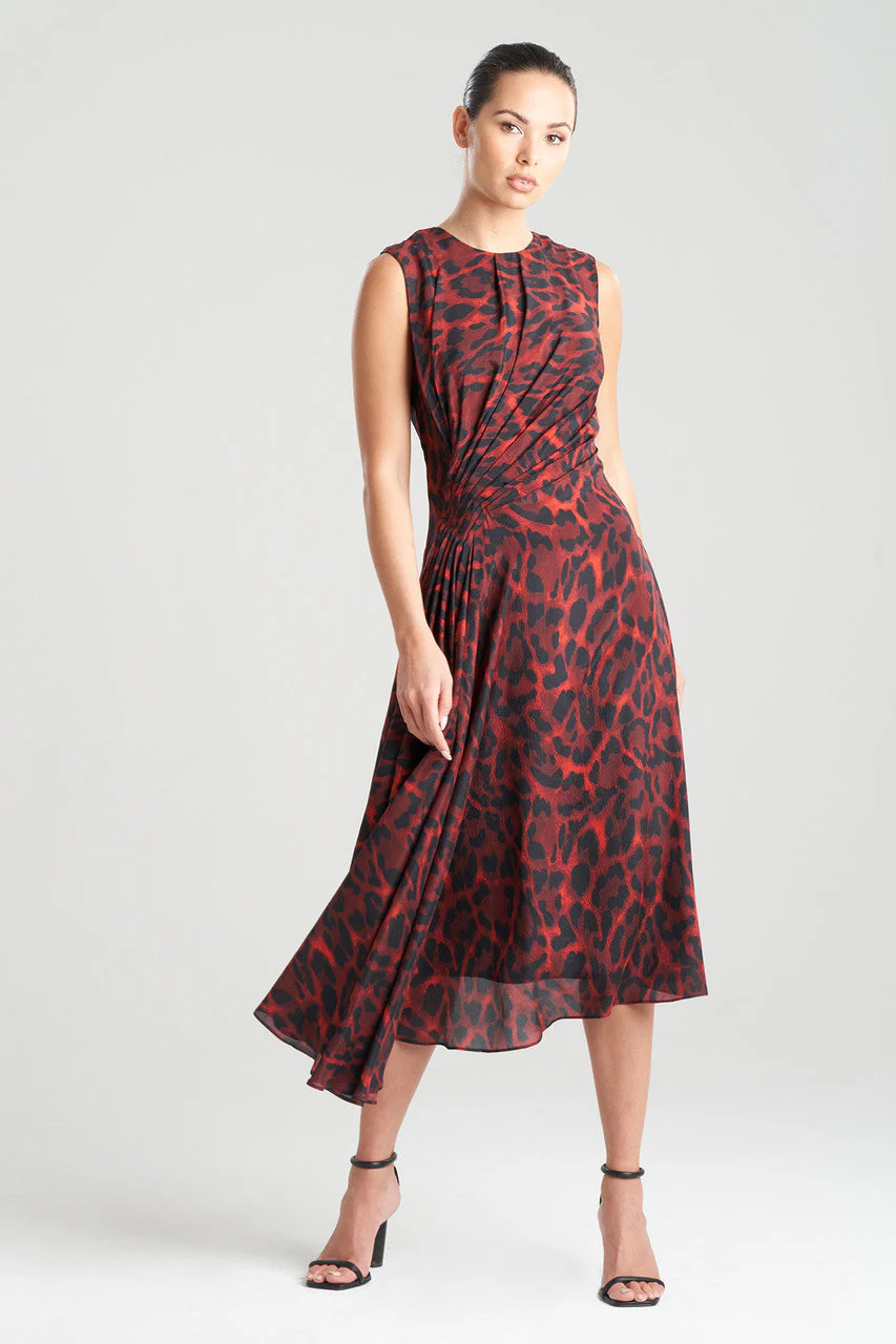 Ocelot Obi Silk Side Drape Dress - Image 4