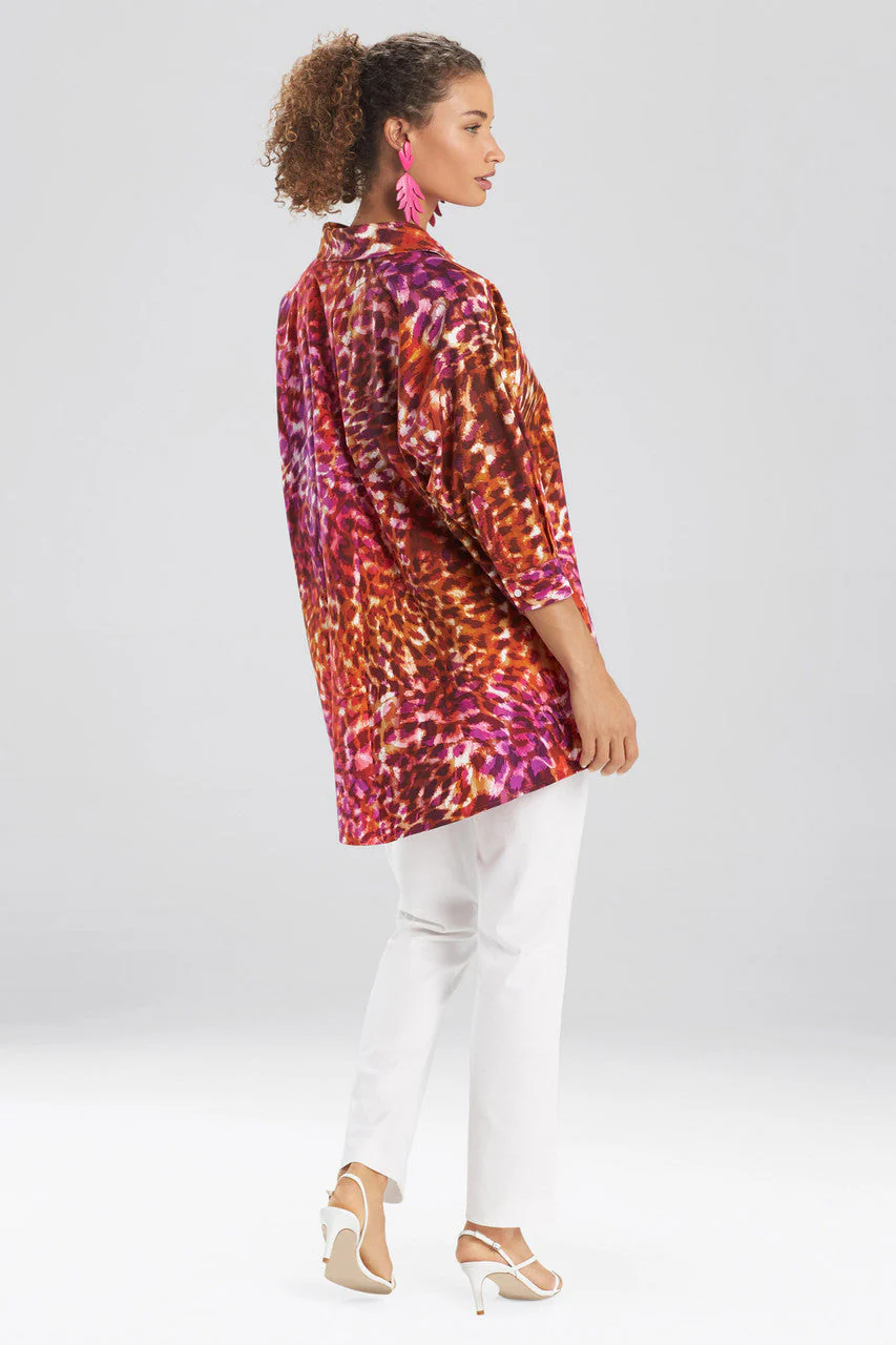 Ombre Animale- Cotton Poplin Blouse - Image 3