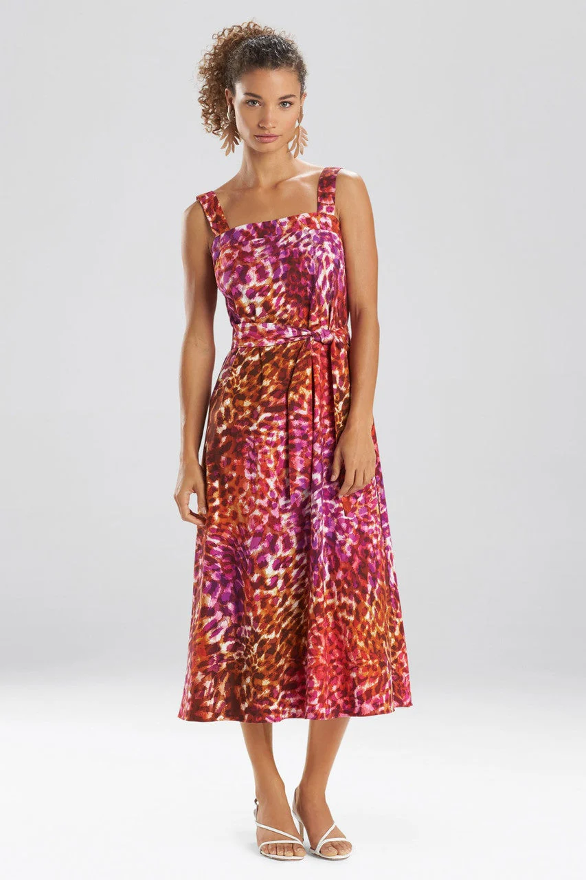 Ombre Animale - Cotton Poplin Sundress - fuchsia - Image 2