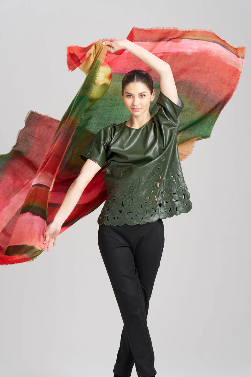 Ombre Print Wool Scarf - Image 3