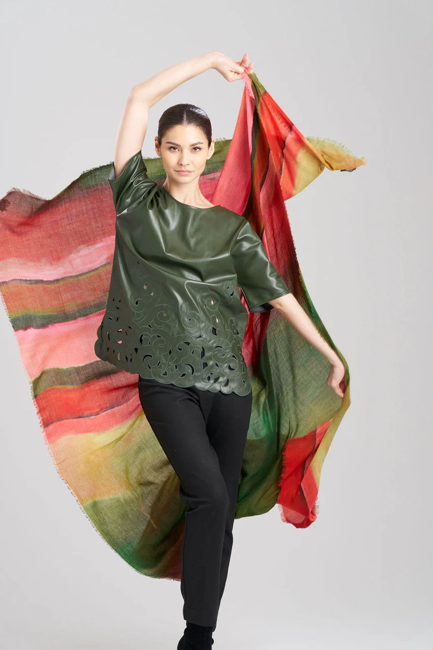 Ombre Print Wool Scarf - Image 5