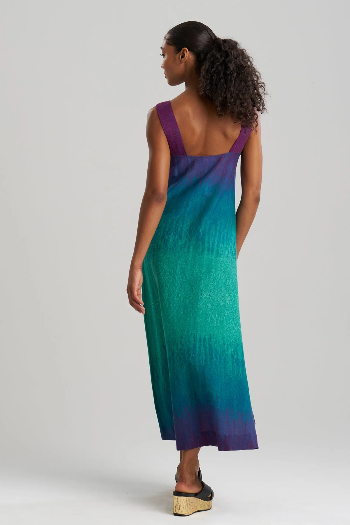 Ombre Printed Gauze Maxi Dress - Image 2