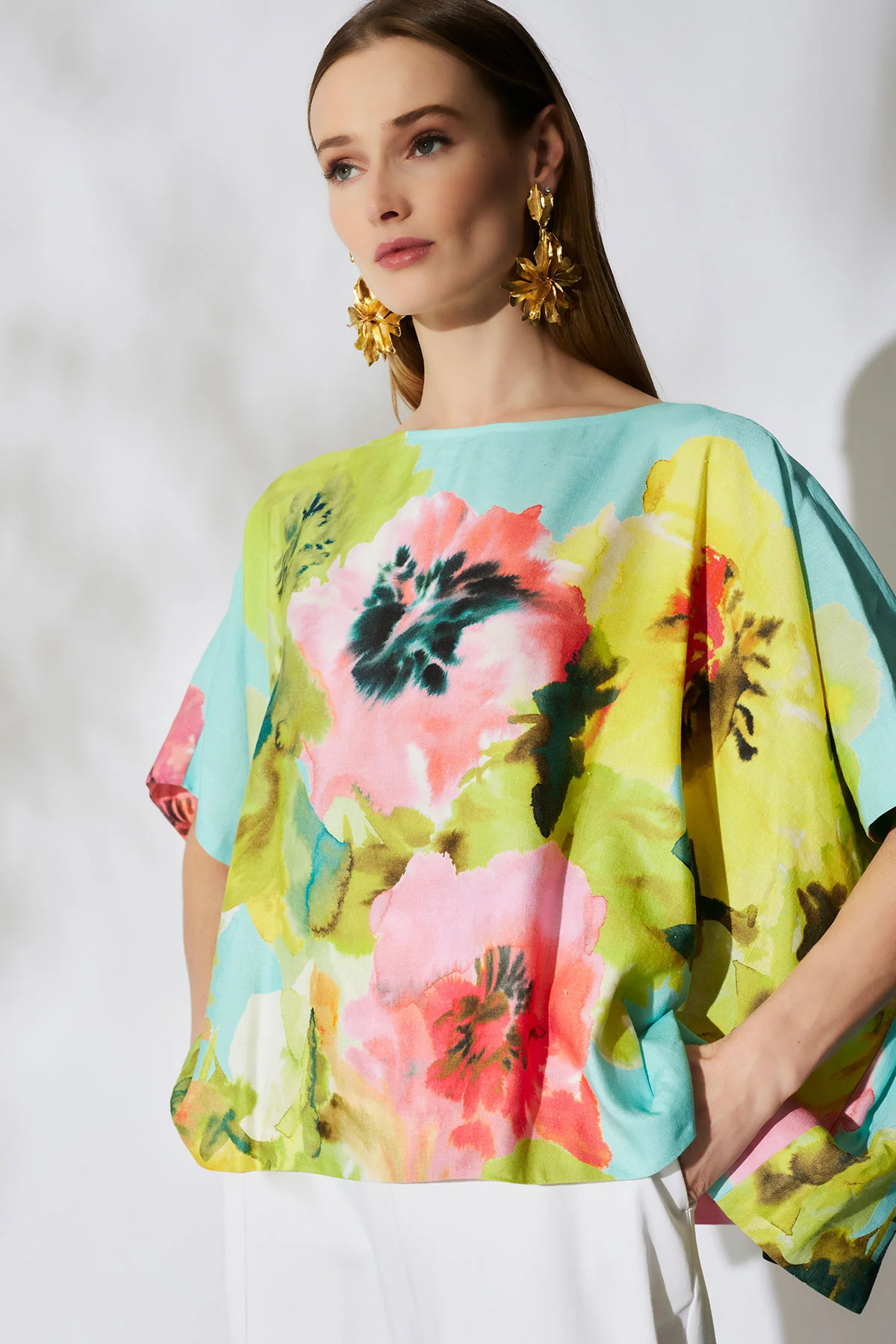 Ophelia Linen Caftan Top
