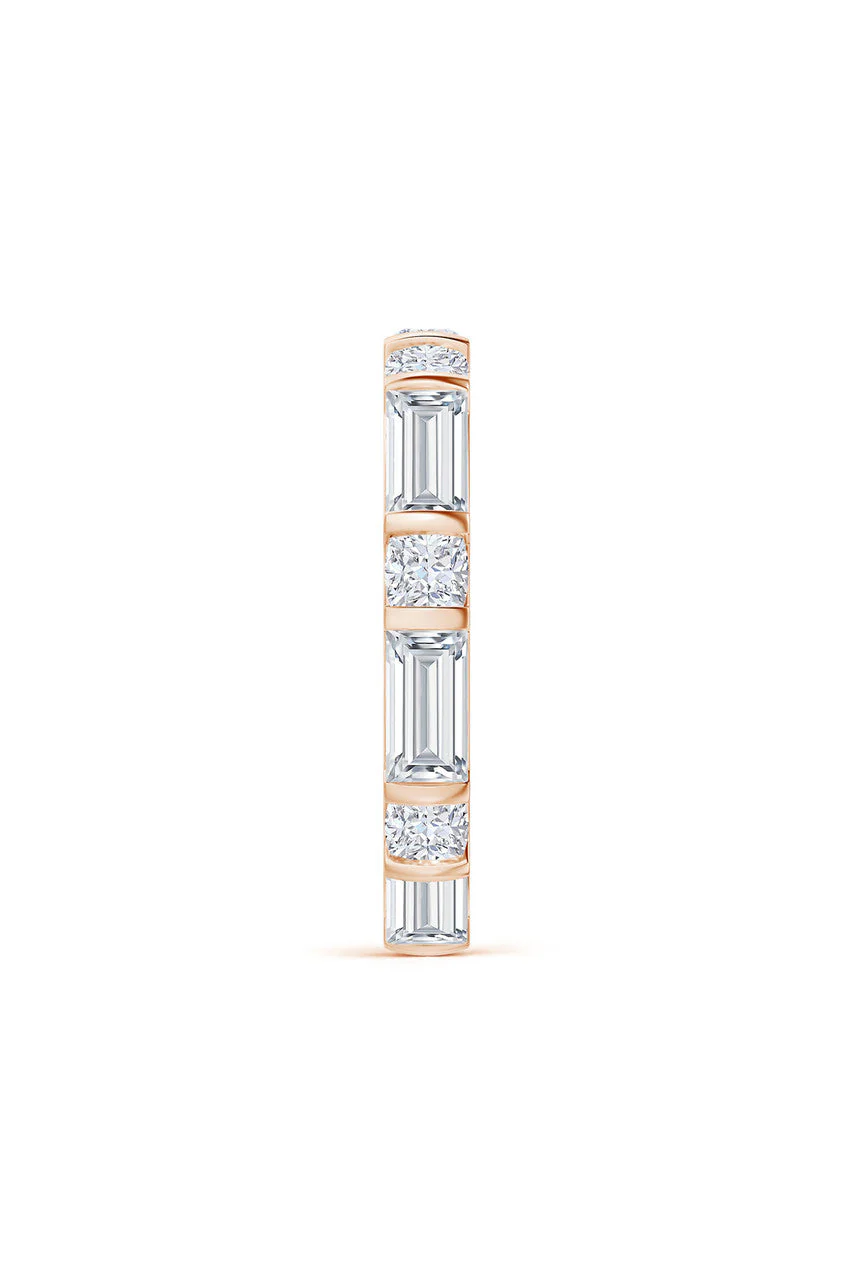 Orient Express Lab-Grown 14K Gold Baguette & Cushion Diamond Eternity Band - Image 3