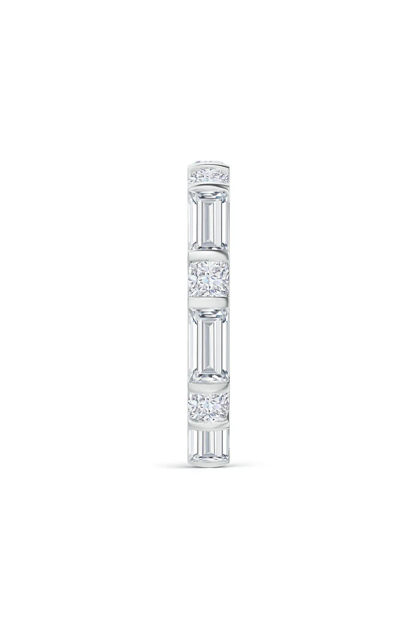 Orient Express Lab-Grown 14K Gold Baguette & Cushion Diamond Eternity Band - Image 3
