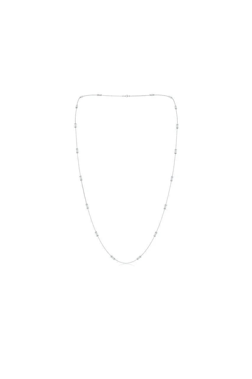 Orient Express Lab-Grown 14K Gold Baguette & Diamond Station Chain Necklace