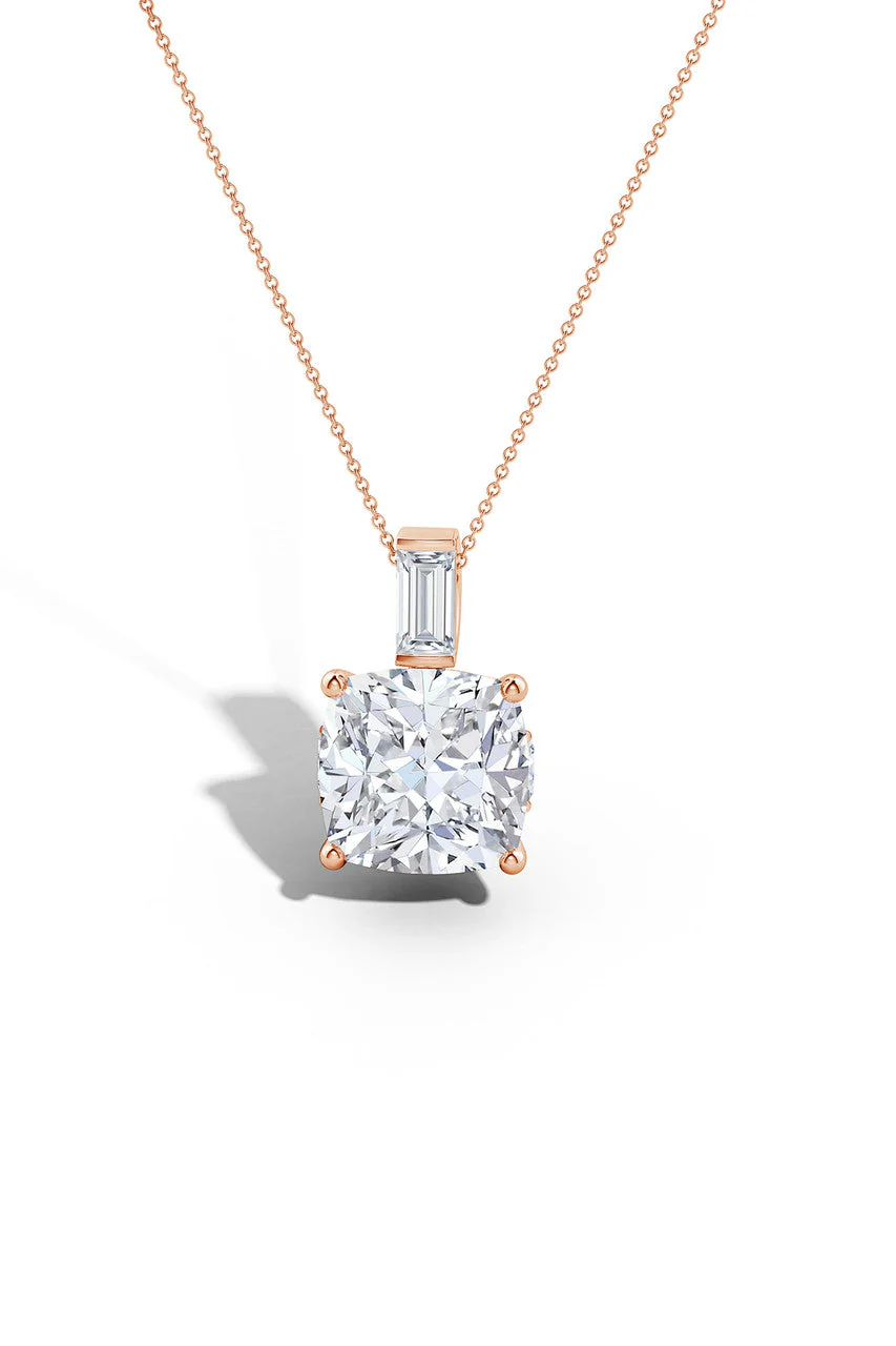 Orient Express Lab-Grown 14K Gold & Cushion Diamond Pendant Necklace - Image 2