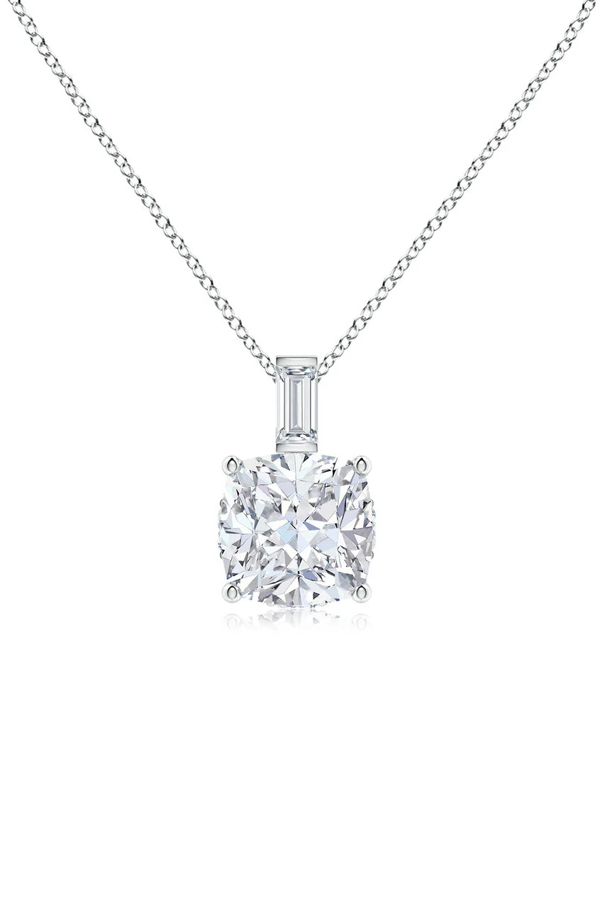 Orient Express Lab-Grown 14K Gold & Cushion Diamond Pendant Necklace - Image 2