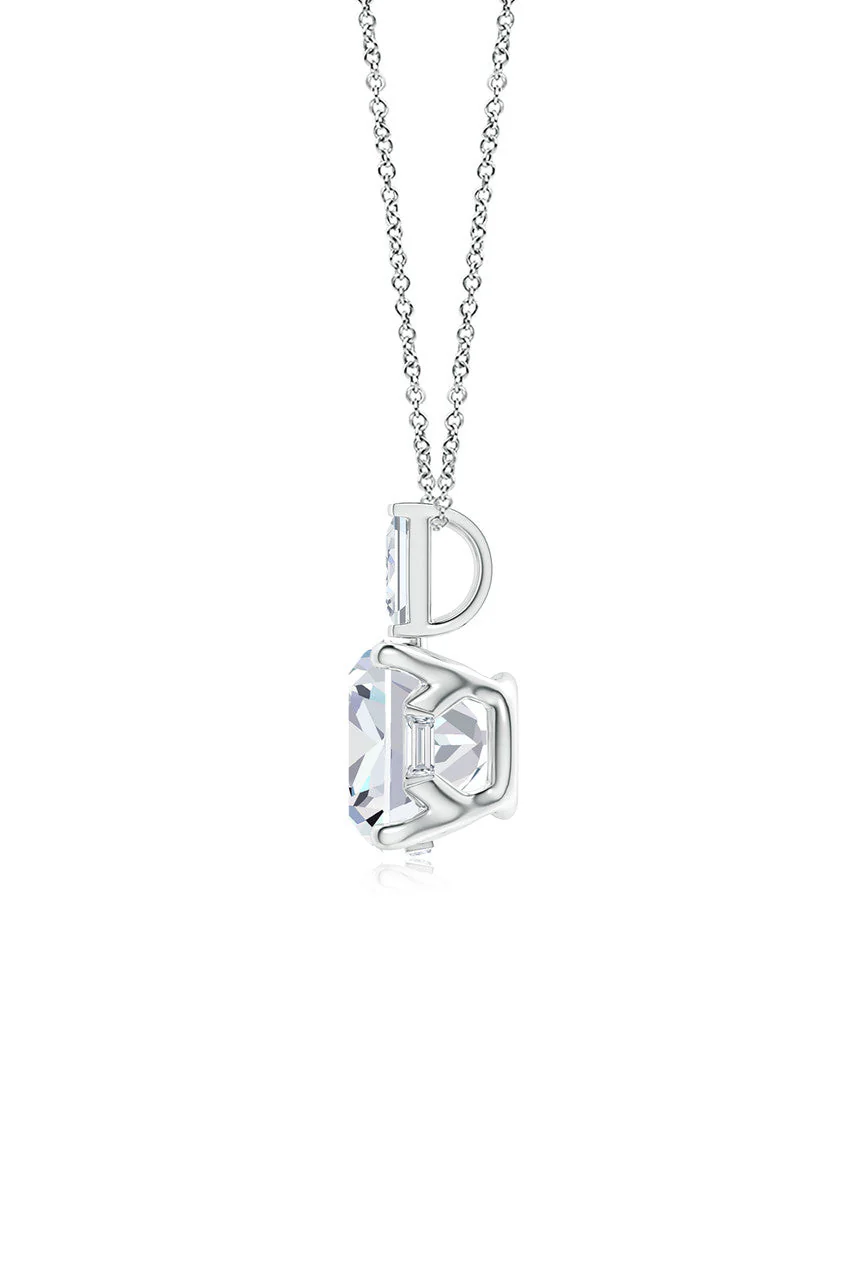 Orient Express Lab-Grown 14K Gold & Cushion Diamond Pendant Necklace - Image 4