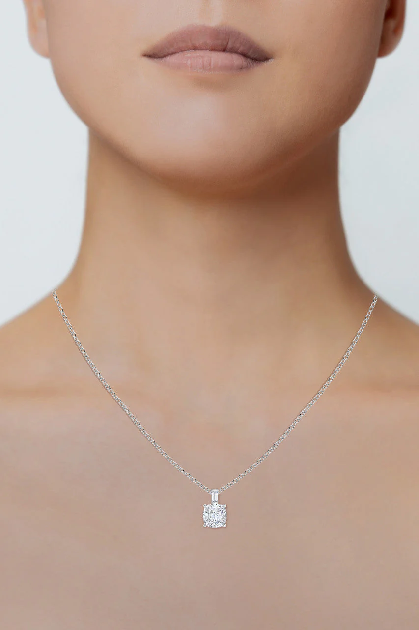Orient Express Lab-Grown 14K Gold & Cushion Diamond Pendant Necklace - Image 7