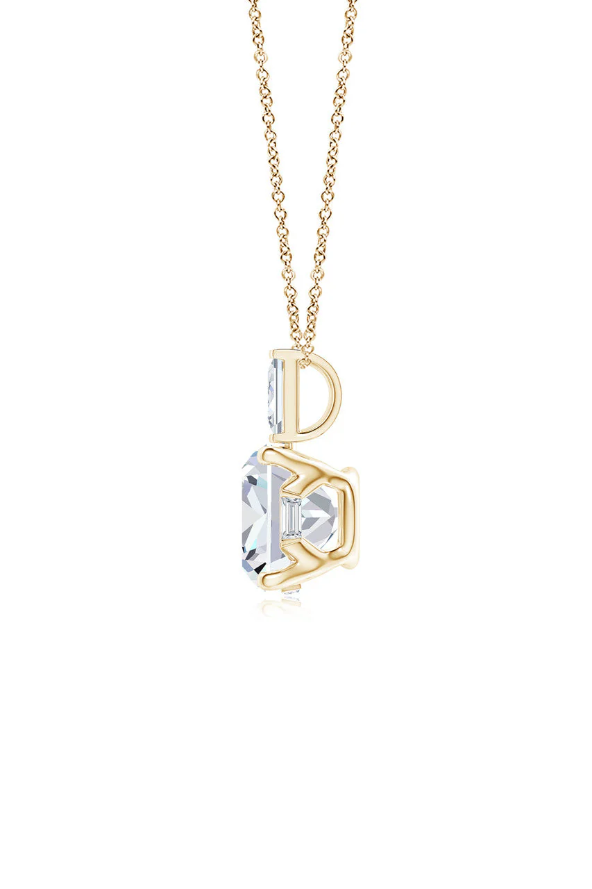 Orient Express Lab-Grown 14K Gold & Cushion Diamond Pendant Necklace - Image 2