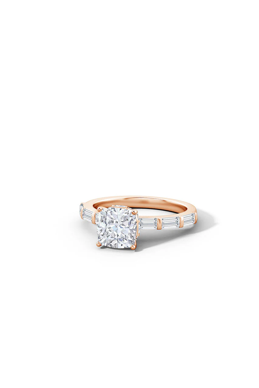 Orient Express Lab-Grown 14K Gold & Cushion Diamond Solitaire Ring - Image 5