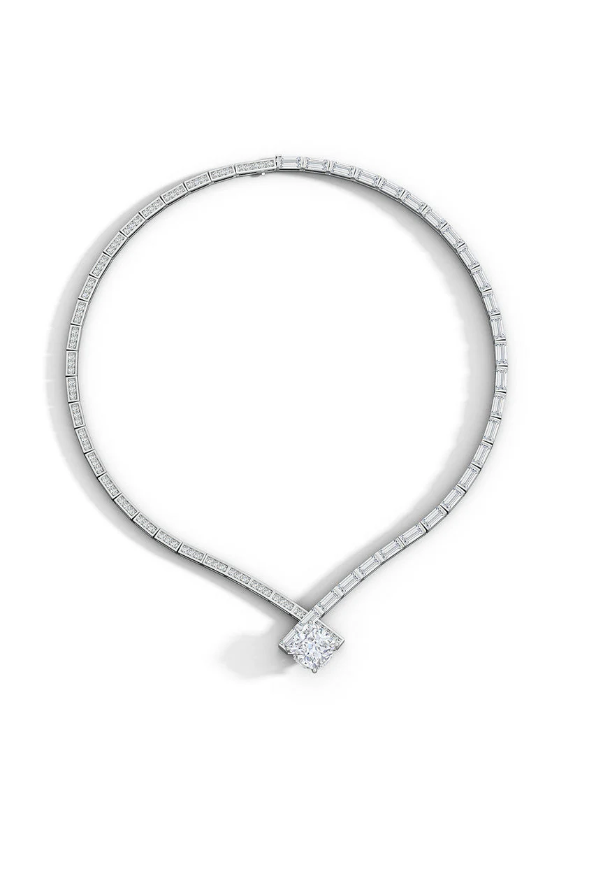 Orient Express Lab-Grown 14K Gold & Cushion Diamond Statement Necklace - Image 3