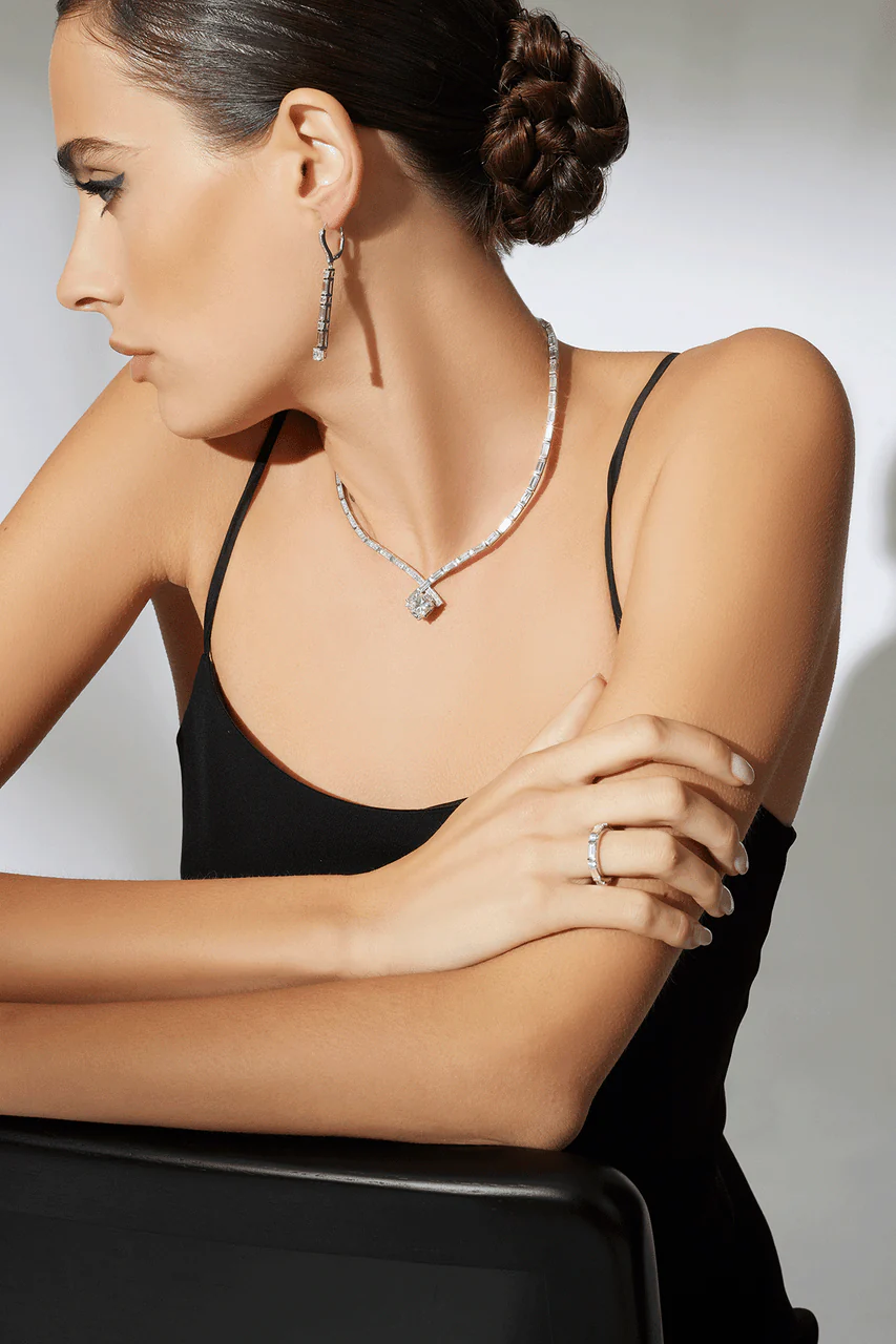 Orient Express Lab-Grown 14K Gold & Cushion Diamond Statement Necklace - Image 5