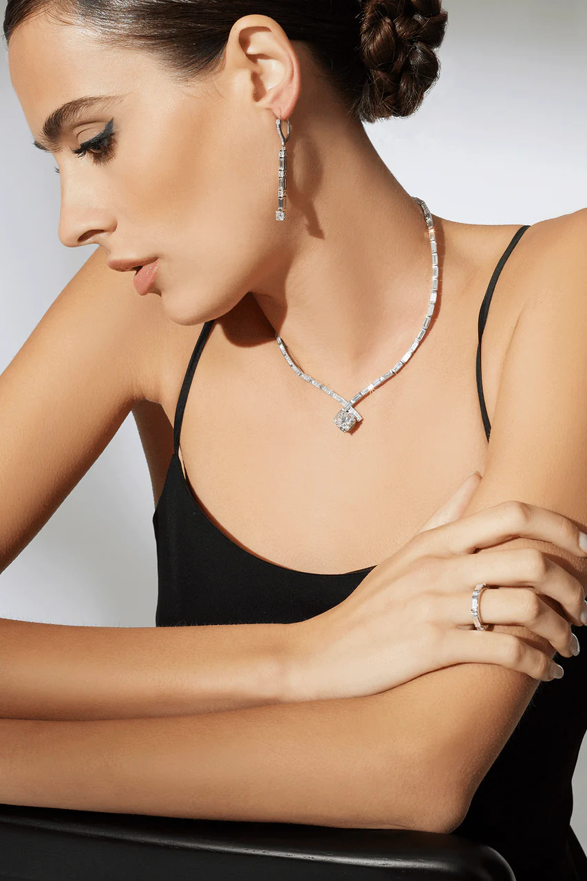 Orient Express Lab-Grown 14K Gold & Cushion Diamond Statement Necklace - Image 6