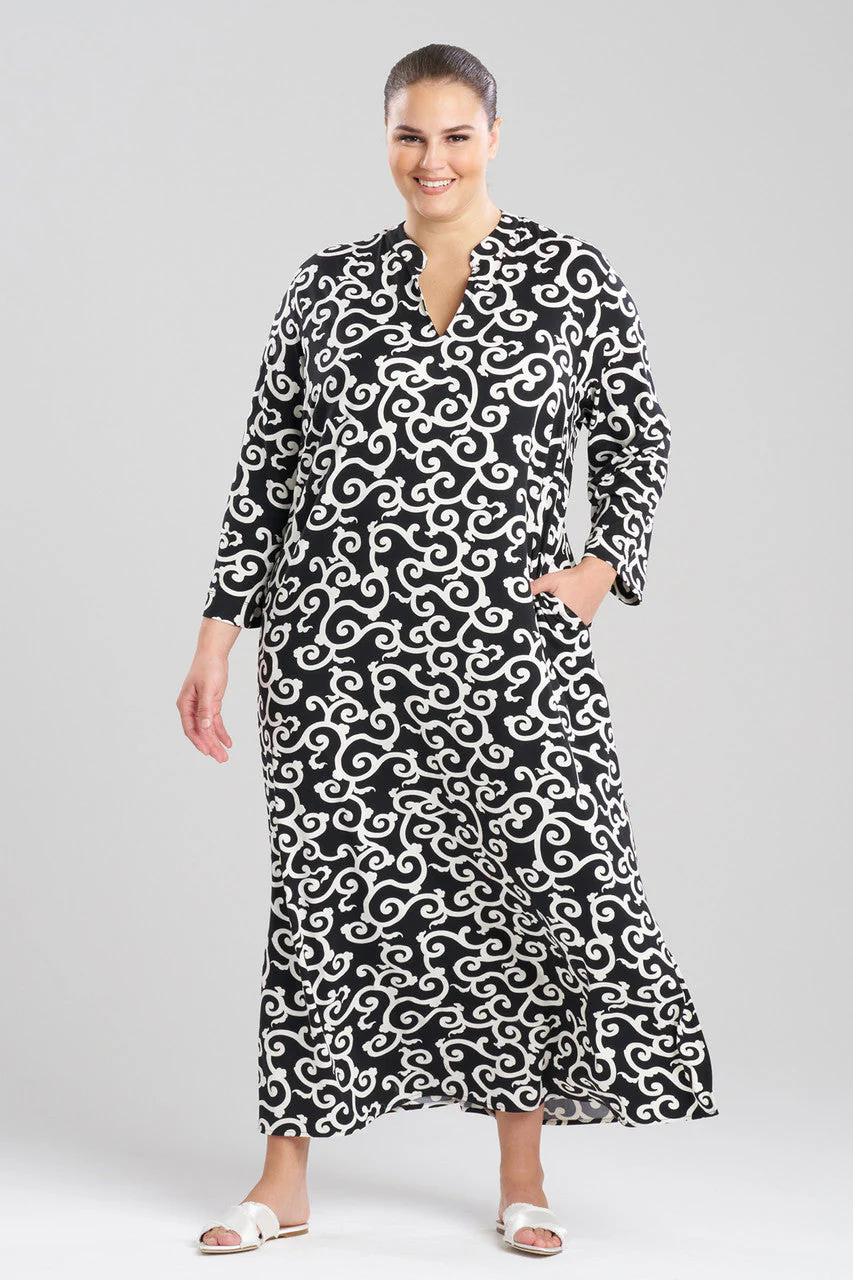 Ottoman Scroll Mandarin Caftan