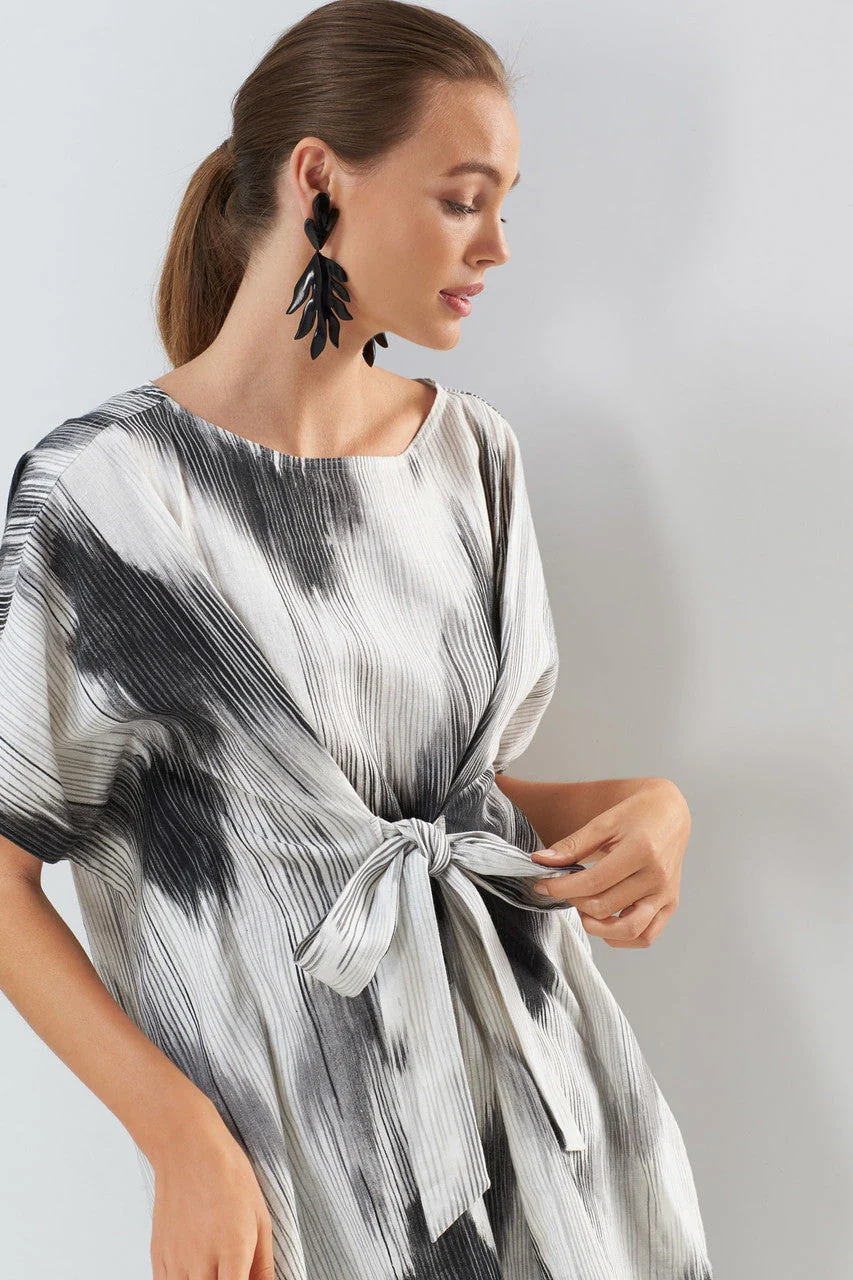 Painted Ikat Caftan Top - Image 4