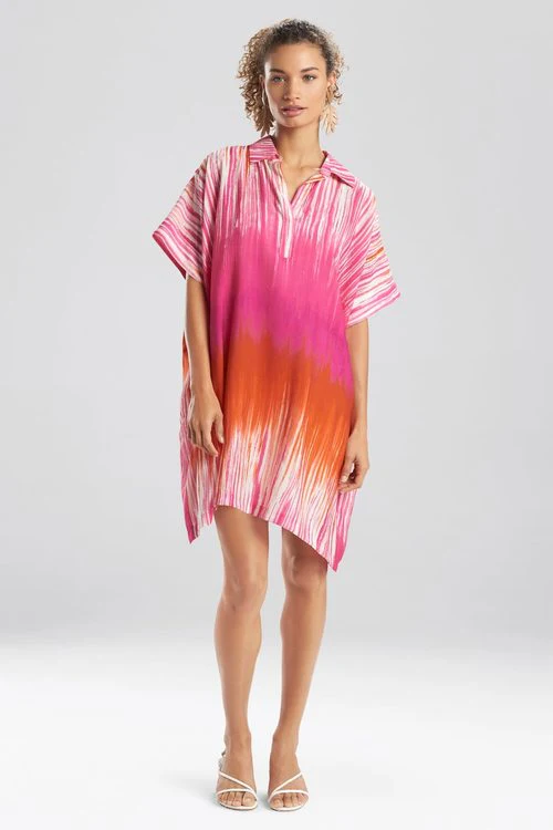 Painted Tie-Dye Caftan Dress - Image 4
