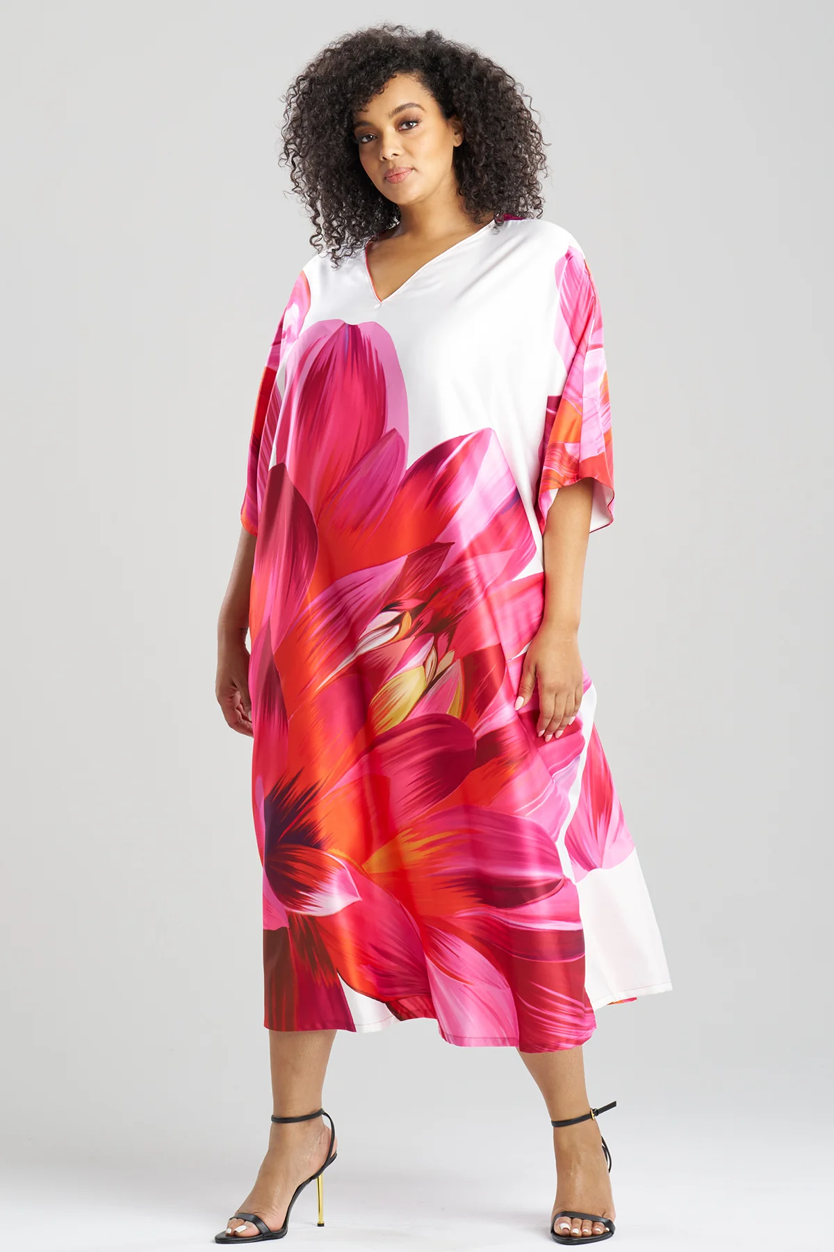 Palau Printed Charmeuse Caftan - Image 3
