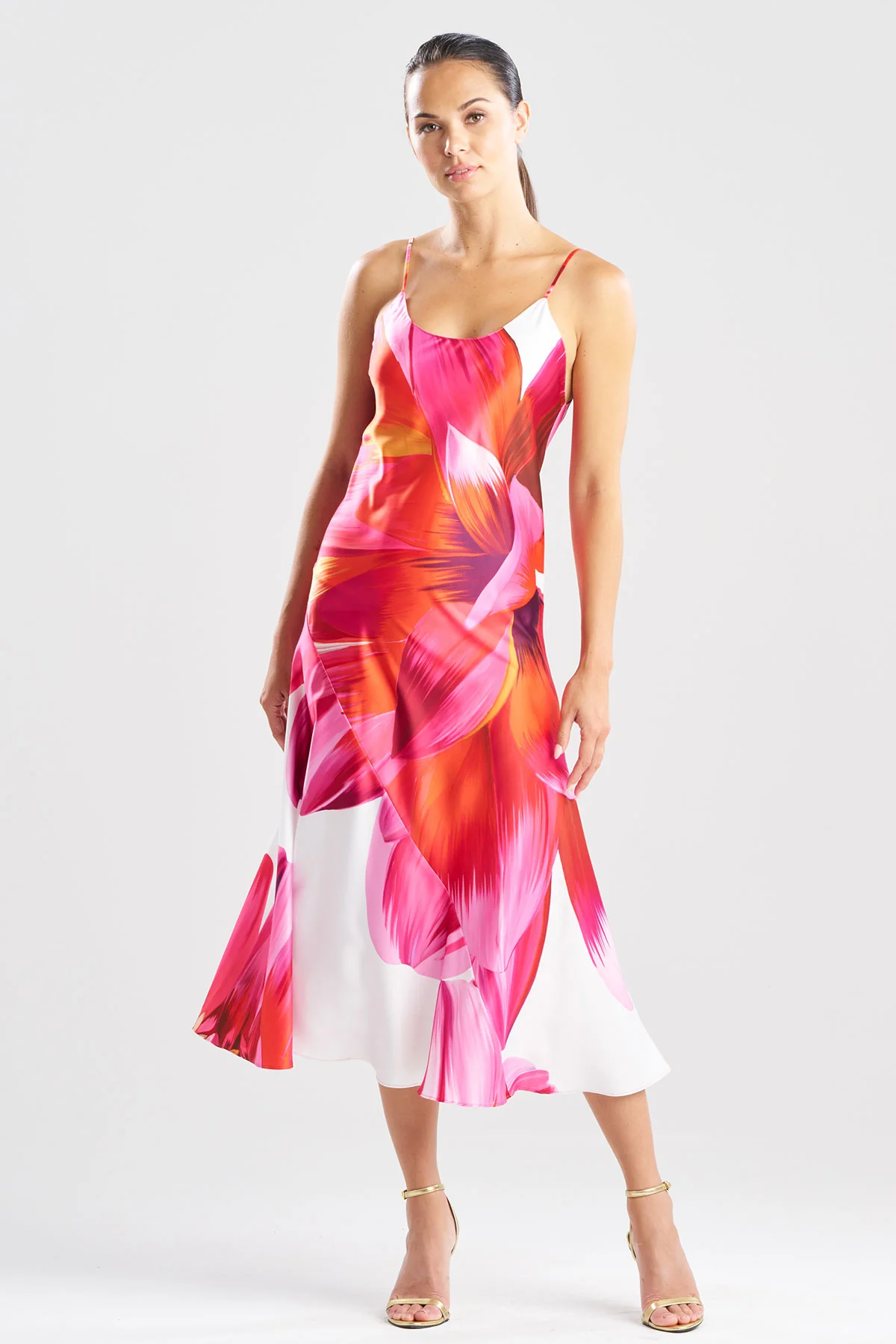 Palau Printed Charmeuse Slip Dress - Image 2