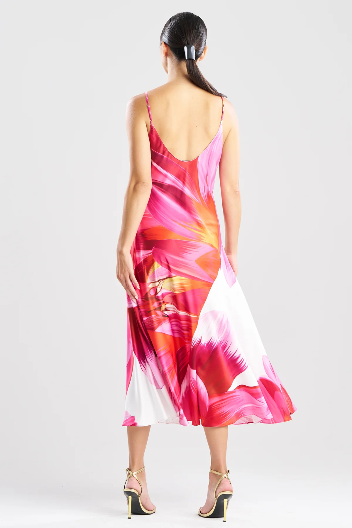 Palau Printed Charmeuse Slip Dress - Image 3