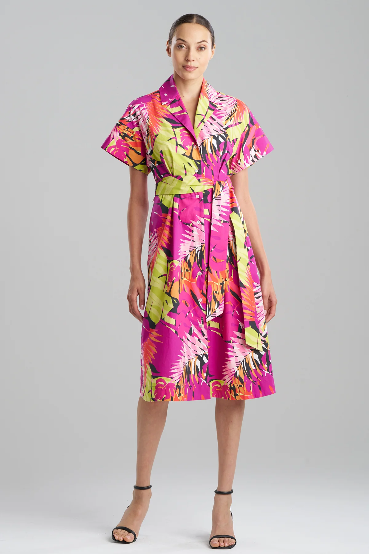 Palms Cotton Poplin Shirtdress