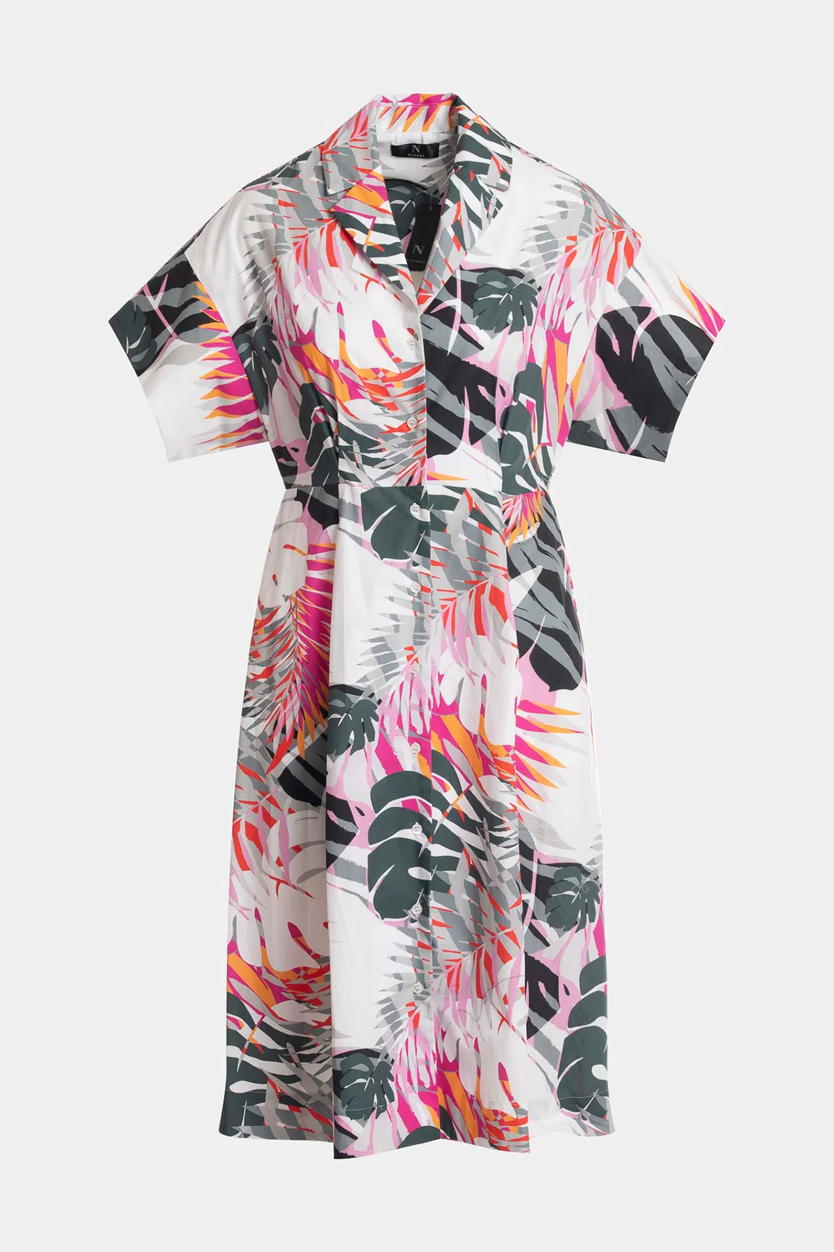 Palms Cotton Poplin Shirtdress - Image 3