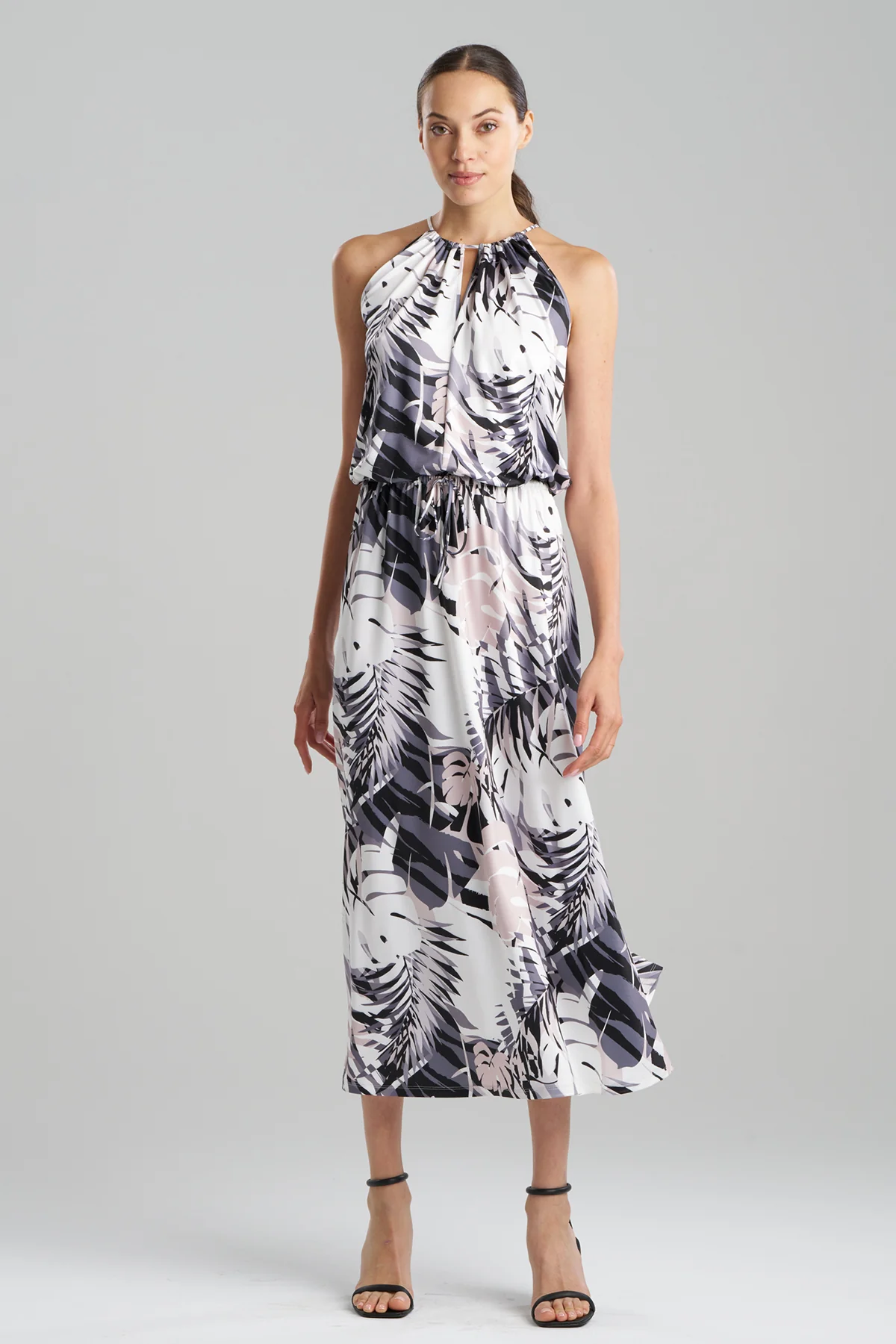 Palms Slinky Knit Halter Maxi Dress