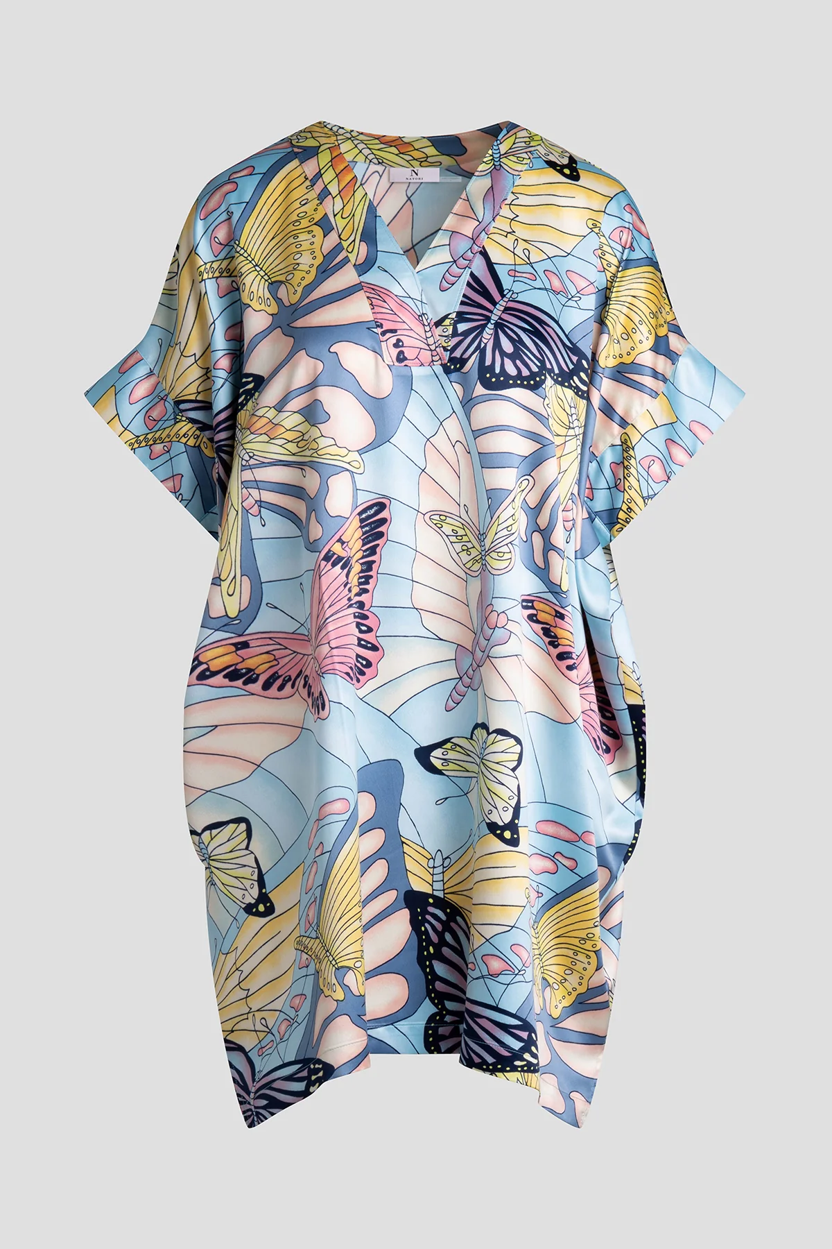 Papillon Printed Satin Sleepshirt - Image 3