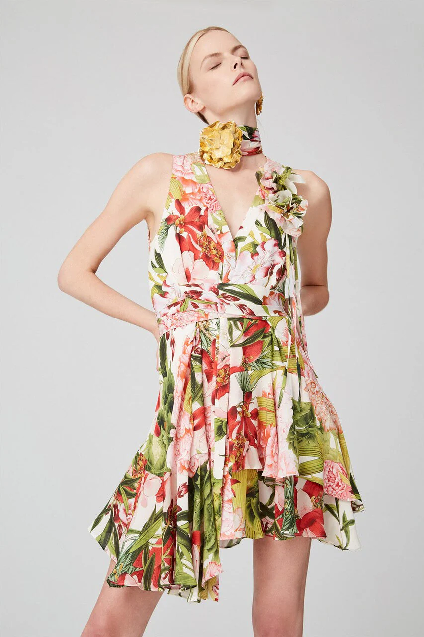 Paradise Floral Dress With Corsage - Image 4