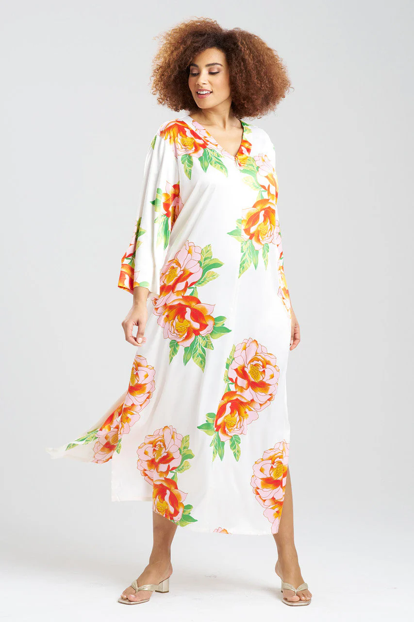 Paradise Peony Zip Caftan - Image 5