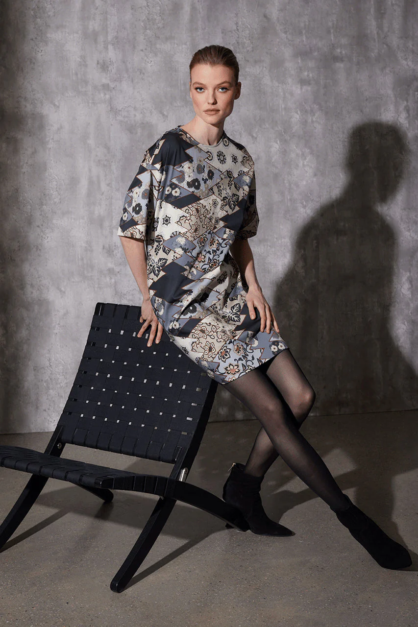 Patchwork T-Shirt Shift Dress - Image 3