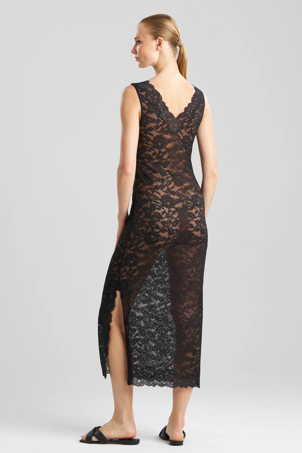 Peony Allover Lace V-Neck Slip Dress - Image 3
