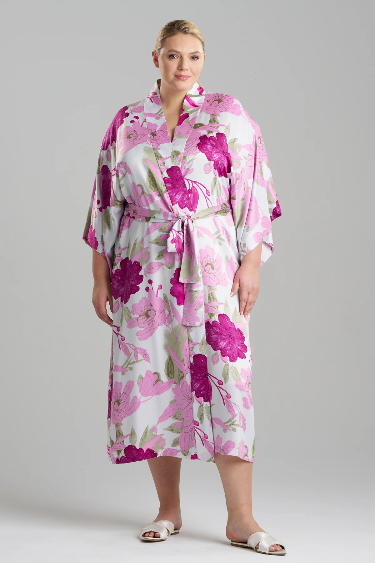 Peony Blossom Kimono Robe - Image 3