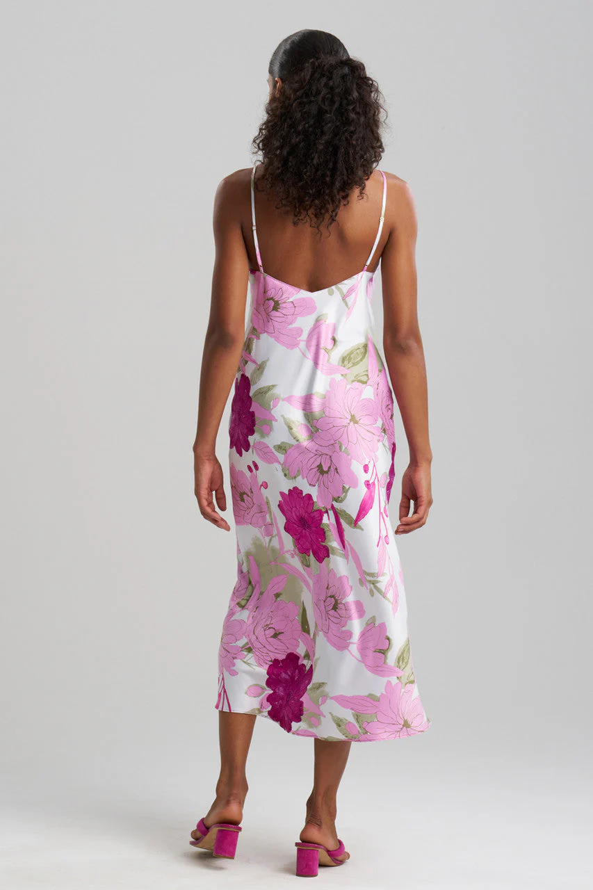 Peony Blossom V-Neck Slip Dress - Image 3