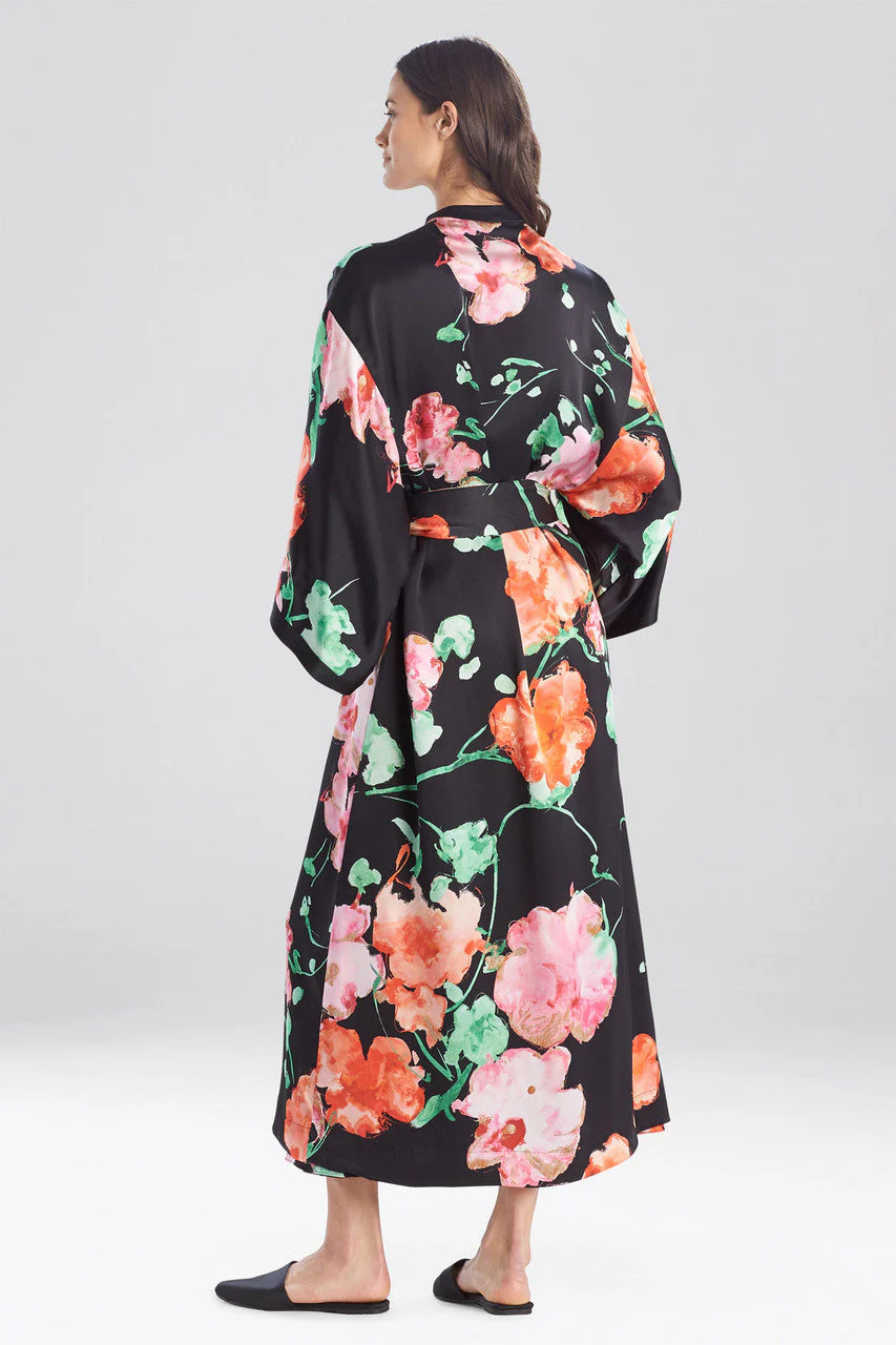 Peony Blossoms Silk Robe - Image 3